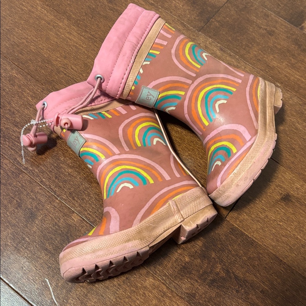 Hatley Pink Rainbow Raincoat and Boots Set
Size 2 jacket and pants size 5 boots - Picture 6 of 8